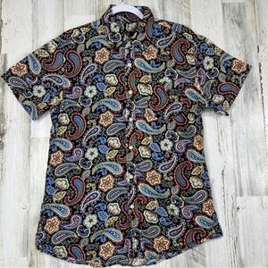 Polo by Ralph Lauren Men’s Shirt XL Short‎ Sleeve Artsy Camp Casual Button Down